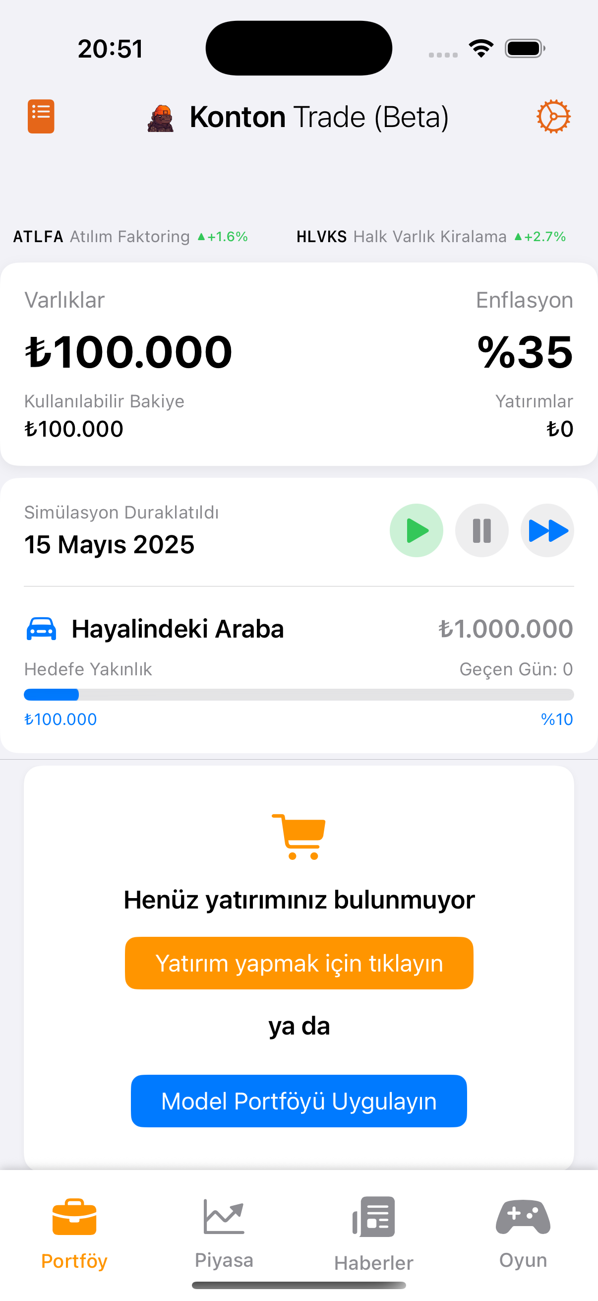 Ana Sayfa - Portföy Görünümü